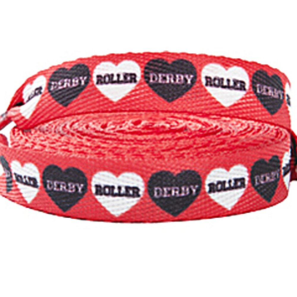 SOURPUSS - 72" ROLLER SKATE, ROLLER DERBY BOOT LACES / LOVE HEARTS *NEW*